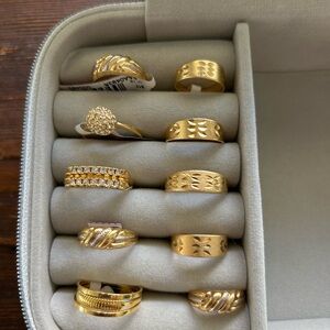 Lot of 10 Gold Filled 14k rings